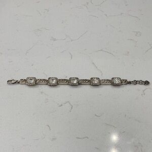 Brighton vintage Silver Bracelet with Crystal Details
